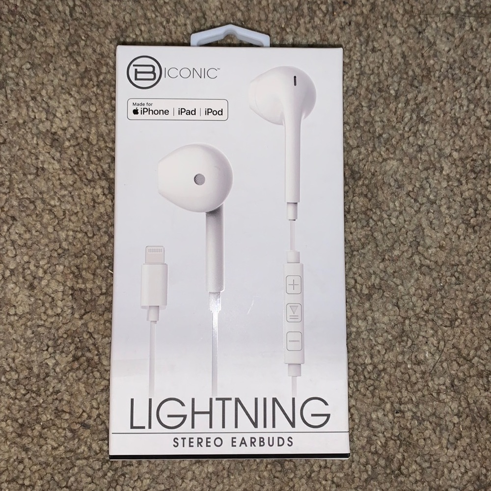 B Iconic Lightning Stereo Buds for Apple
